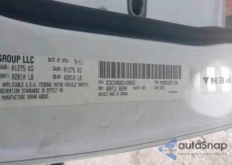 2012 Dodge Charger Se from USA, damaged, VIN 2C3CDXBG8CH128656